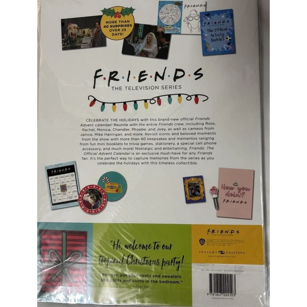 Insight Editions FRIENDS TV Series Official Advent Calendar 2021 Edition